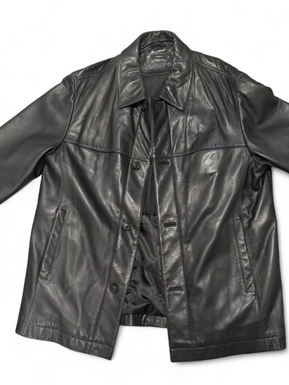 liz claiborne black long coat/jacket